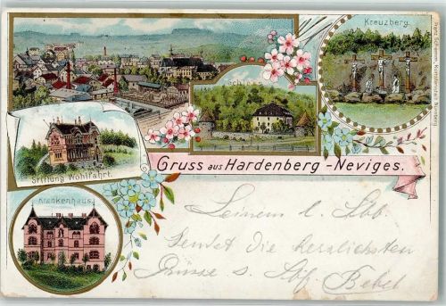 Neviges 1897 Kreuzberg Kreuze Schloss Stiftung Wohlfahrt Krankenhaus