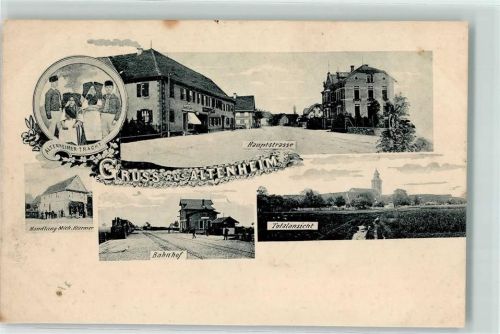 Altenheim Hauptstraße Altenheimer Tracht Handlung Mich. Kraemer Bahnhof