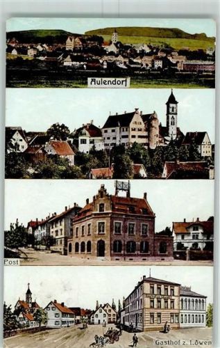 88326 W7960 Aulendorf , Württ 1912 - Post Gasthaus Zum Löwen