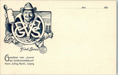 O5301 München b Bad Berka Gewidmet vom Journal der Goldschmiedekunst Herm. Schlag Werbung Druckerzeugnis