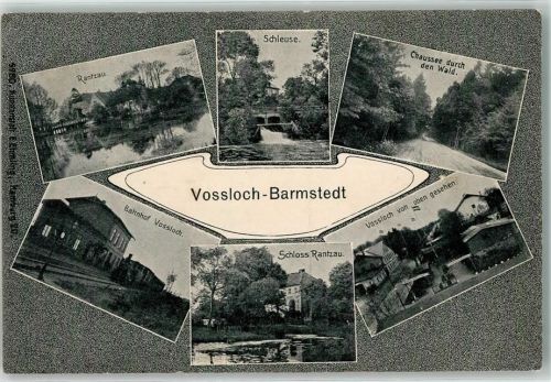 Barmstedt 1908 Schleuse Bahnhof Rantzau Waldallee Schloß Rantzau