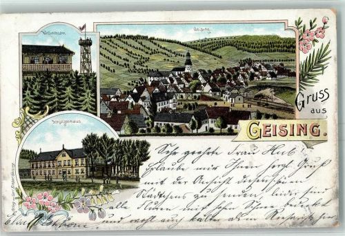 Geising 1899 Wettinturm Schützenhaus