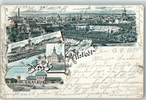 Allstedt 1899 Schloss Bahnhof Rathaus