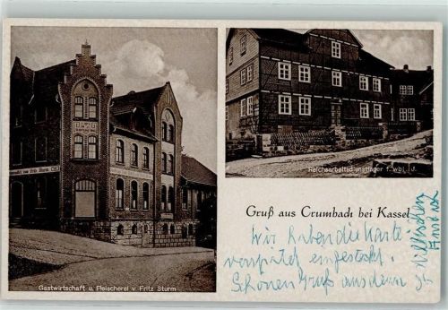 Crumbach Für weibliche Jugend , Gasthaus und Fleischerei Sturm AK