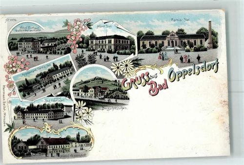 Bad Oppelsdorf 1902 Hotel Kurhaus Albert-Bad Carola-Bad Restaurant Carola-Bad Bergschlösschen Hotel Bad Oppelsdorf Hotel Annenhof