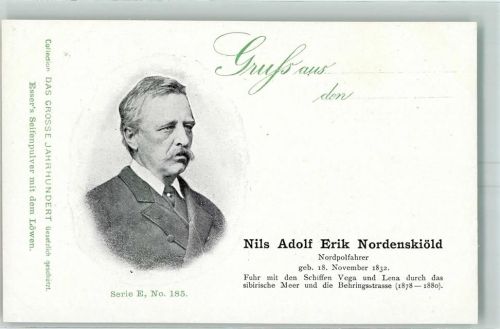 Erik Nordenskiöld Nordpolfahrer - Das Grosse Jahrhundert Serie E Nr. 185 AK Expedition Nordpol 1900