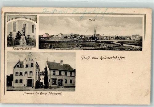 Reichertshofen Kriegerdenkmal Anwesen Georg Schweigard Verlag Ottmar Zieher-München