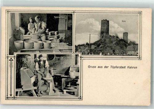 Kohren-Sahlis Burgruine Töpferwerkstatt Töpfer