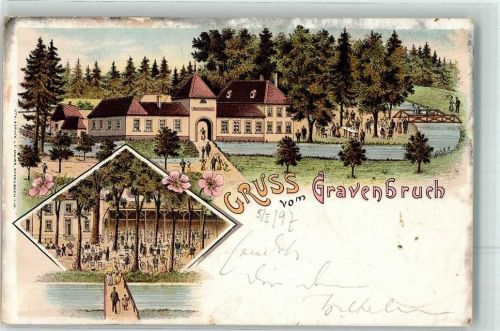 Gravenbruch 1898 Gasthaus zum Gravenbruch Garten