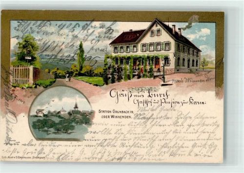 Winnenden 1903 Gasthaus zur Krone sign. Fuchs