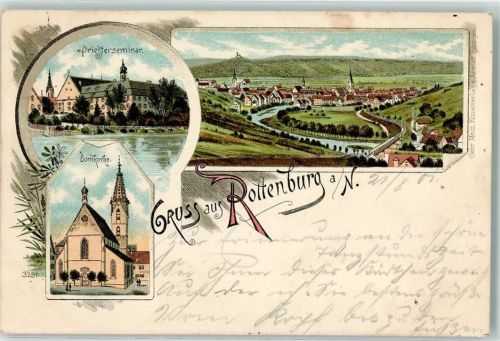 Rottenburg 1901 Domkirche Priesterseminar