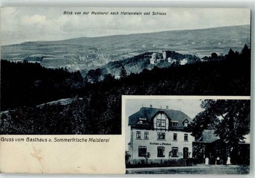 Hartenstein 1910 Gasthaus zur Meisterei Schloß Hartenstein