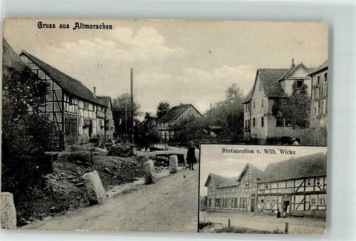 34326 W3509 Altmorschen 1911 - Dorfstraße Gasthaus Eicke