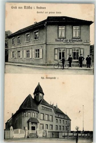 Rötha Gasthaus Zur grünen Linde Adolph Kern Fahrrad Kgl. Amtsgericht
