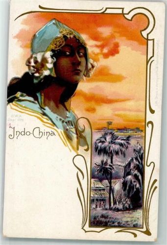 Frau Indo-China Jugendstil