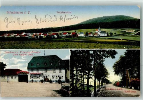 Glashütten 1916 Gasthaus u. Pension zum weißen Roß