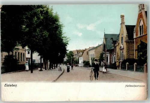 Lutherstadt Eisleben Halleschestraße Fahrrad Verlag Ottmar Zieher-München