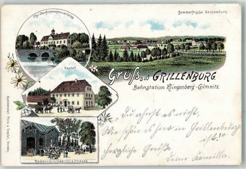Grillenburg 1899 Kgl. Oberforstmeisterei Brücke Gasthaus