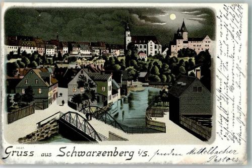 Schwarzenberg 1899 Schwazenberger Burg St. Georgenkirche