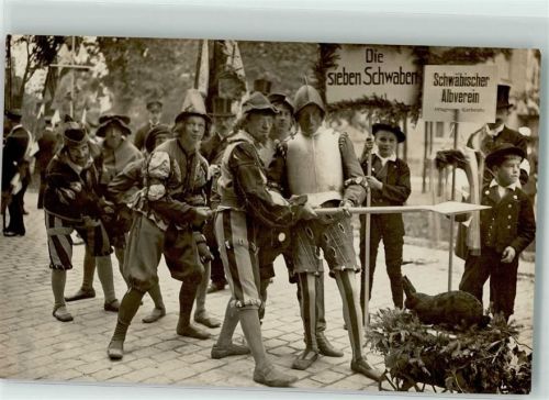 Karlsruhe Faschingsgruppe Die sieben Schwaben Hase Ort handschriftlich
