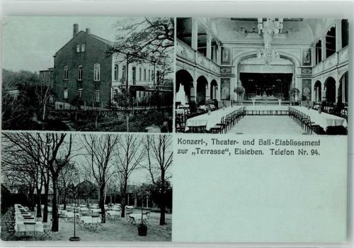 Lutherstadt Eisleben Konzert Theater Ball Etablissement zur Terrasse Saal Kronleuchter