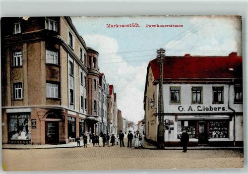 Markranstädt 1914 Zwenkauerstraße Geschäft Liebers
