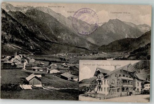 Hinterstein Bayr. Alpen Gaishorn Kugelhorn Äpelespitze Gasthaus-Pension zum Steinadler