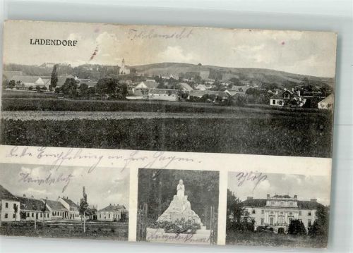 Ladendorf 1926 Kriegerdenkmal Schloss