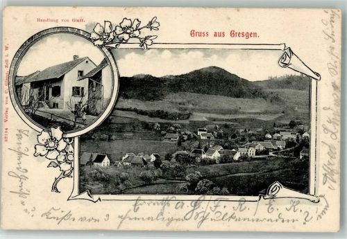 Gresgen 1907 Handlung Glatt Dorfhäuser