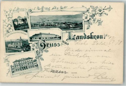 Landskron 1898 Tabak Fabrik Gold- und Silber- Fabrik Schlossberg