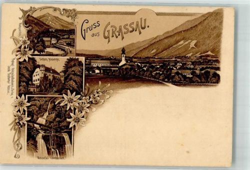 Grassau schloss Niedernfels Wasserfall Griessenbach Edelweiß