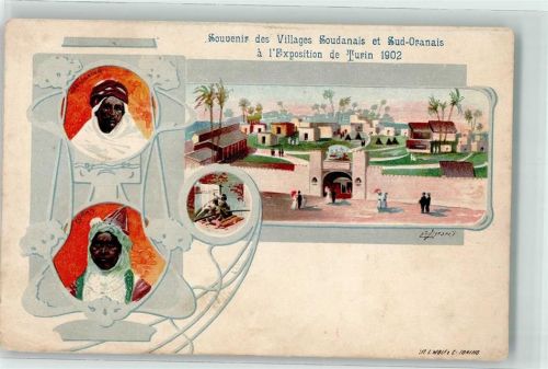 Torino 1902 Exposition Villages Sudan et Sud-Oranais
