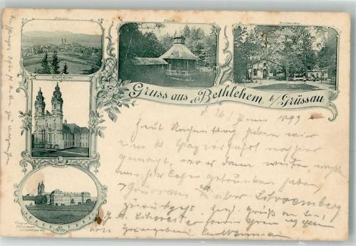 Grüssau 1899 Kloster Bethlehem Pavillon Gasthaus