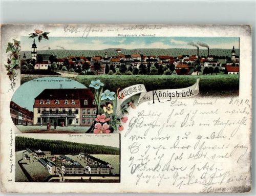 Königsbrück 1902 Hotel zum schwarzen Adler Baracken-Lager