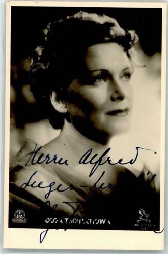 Original Unterschriften und Autogramme Olga Tschechowa Filmschauspieler