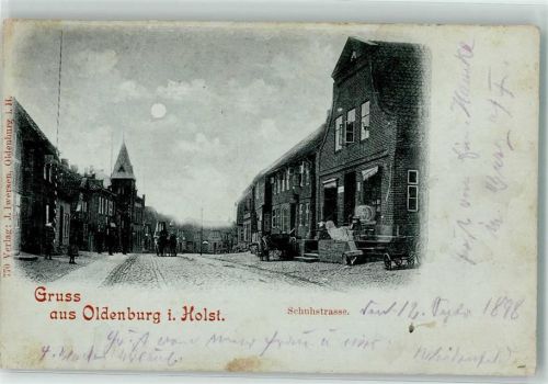 Oldenburg 1898 Schuhstraße Bahnpost