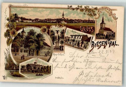 Biesenthal 1899 Seeschlößchen Altes und Neues Rathaus Kriegerdenkmal Kurhaus Verlag Ottmar Zieher-München
