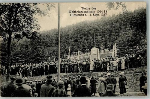 Hinternah 1927 Einweihung des Weltkriegsdenkmals 1914/18 11. 09. 2027
