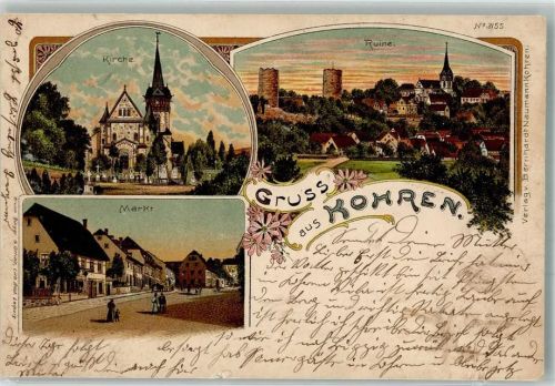 Kohren-Sahlis 1901 Kirche Markt Ruine