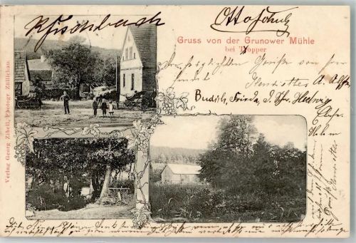 Topper 1904 Grunower Mühle Foto AK