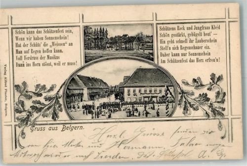 Belgern 1904 Schützenfest Gedichtvers