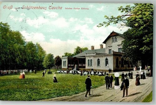 Taucha 1906 Gasthaus Schützenhaus Taucha Garten