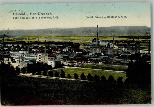 01809 O8312 Heidenau , Sachs 1921 - Fabrik Rockstroh & Schneider AG Fabrik Krause & Baumann AG