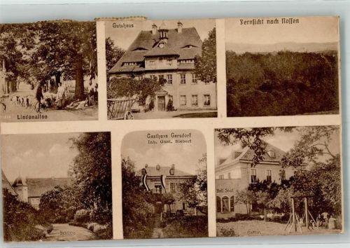 Gersdorf 1920 Lindenallee Gutshaus Schloß Gasthaus Gersdorf Inflationsporto