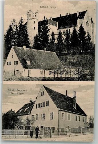 Dischingen 1913 Schloß Taxis Schloßturm Fürstl. Forstamt