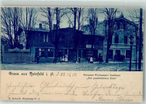 Reinfeld 1900 Gasthaus "Zur gemütlichen Ecke"