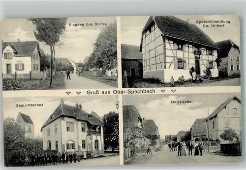Spechbach-le-Haut Dorfstrasse Handlung Hilbert Gemeindehaus Feldpost WK I Landw.Inf.Rgt. Nr.23 8.Komp.
