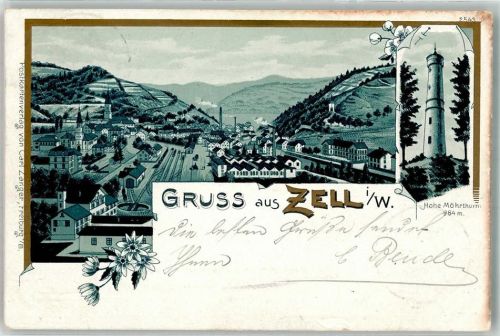 Zell 1900 Bahnhof Hohe Möhrenturm