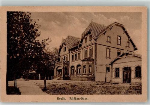 Beelitz 1922 Gasthaus Schützenhaus Bahnpost Nauen- Zug 612 Inflationsporto