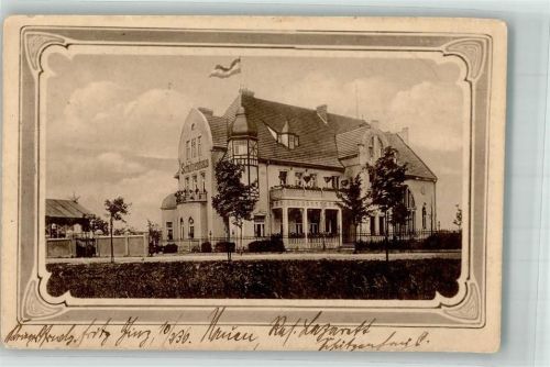 Nauen 1914 Gasthaus Schützenhaus Reservelazarett-Stempel